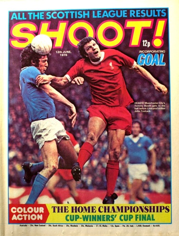 John Toshack on the cover of Shoot! on 12 June 1976