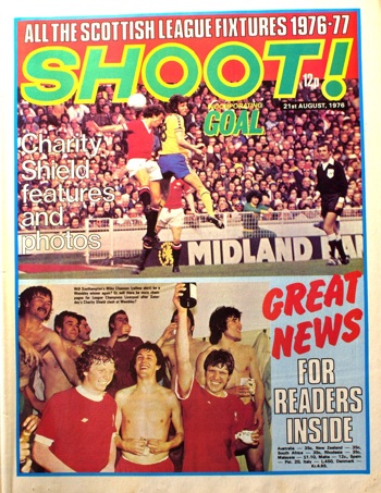 Liverpool celebrate title on the cover of Shoot!