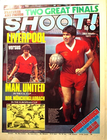 Emlyn Hughes on the cover of Shoot!