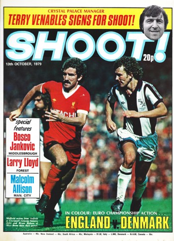 Graeme Souness on the cover of Shoot! 13 October 1979