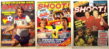 Phil Thompson on the cover of Shoot! as an England player