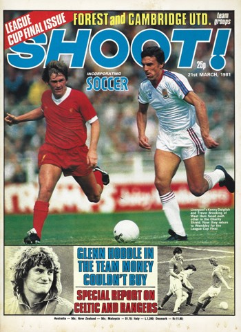 Kenny Dalglish on the cover of Shoot! 21 March 1981