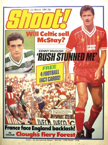 Ian Rush on the cover of Shoot!