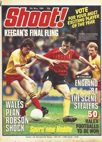 John Wark on the cover of Shoot! 5 May 1984