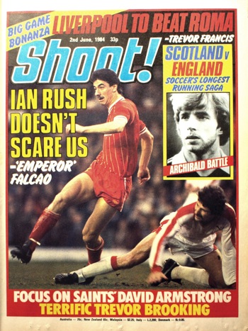 Ian Rush on the cover of Shoot!