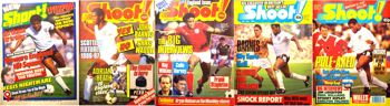 John Barnes on the cover of Shoot! as an England player