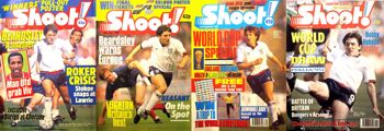 Peter Beardsley on the cover of Shoot! as an England player