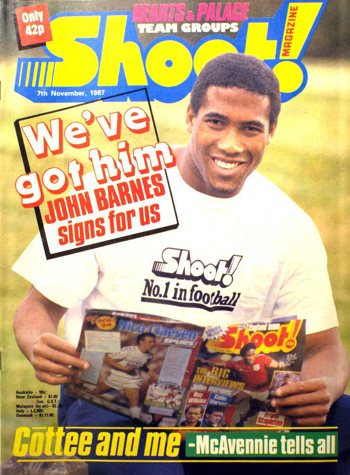 Barnes signs for Shoot! 7 November 1987