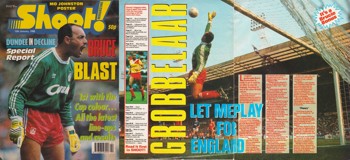 Bruce Grobbelaar on the cover of Shoot! 13 January 1990