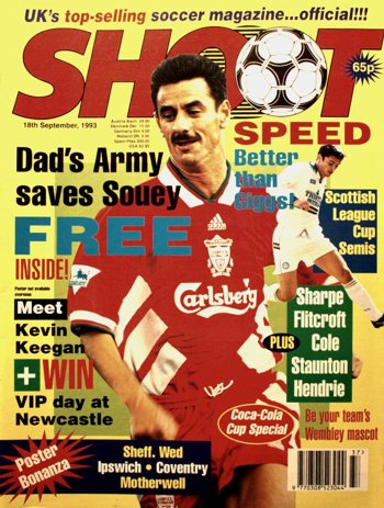 Ian Rush on the cover of Shoot! 18 September 1993