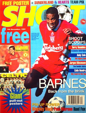 John Barnes on the cover of Shoot!
