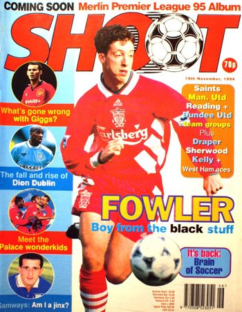 Robbie Fowler on the cover of Shoot!