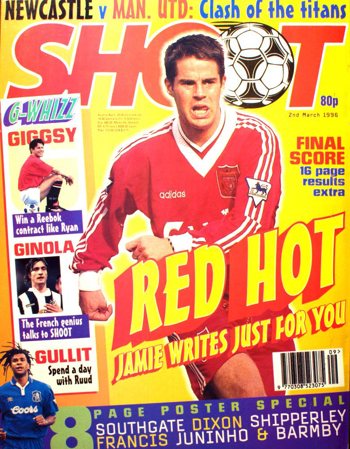 Jamie Redknapp on the cover of Shoot!