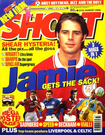 Jamie Redknapp on the cover of Shoot!