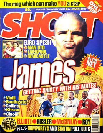 David James on the cover of Shoot!