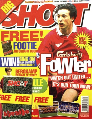 Robbie Fowler on the cover of Shoot!