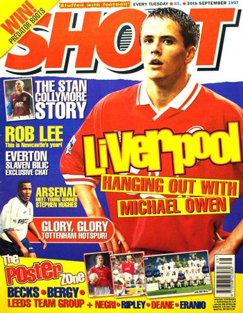 Michael Owen on the cover of Shoot!