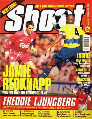 Jamie Redknapp on the cover of Shoot!