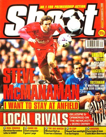 Steve McManaman on the cover of Shoot!
