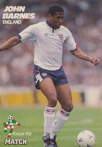 Match poster of England's Barnes - World Cup 1990