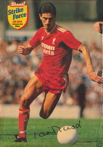 A big poster of Ian Rush