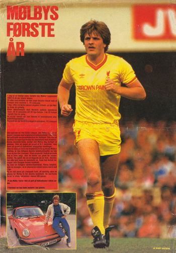 Big poster of Jan Mølby - Danish magazine Alt om Sport 1985