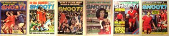 Emlyn Hughes on the cover of Shoot! 1971-1978
