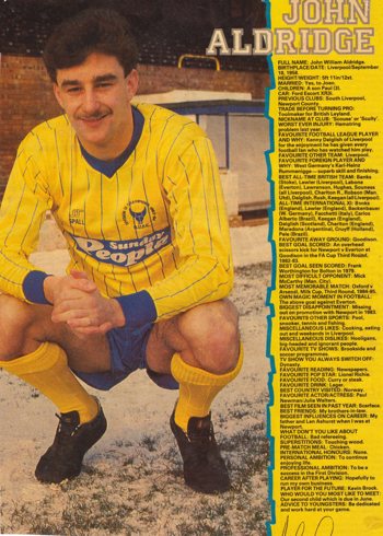 Shoot! Focus on John Aldridge at Oxford