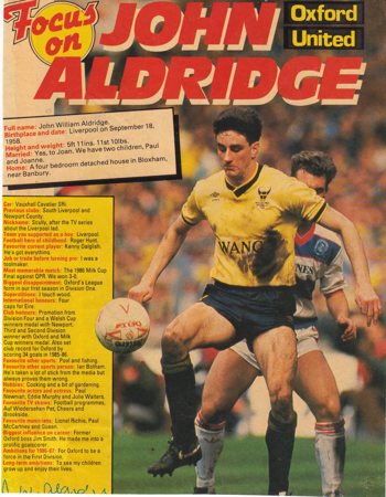 Another Focus on Oxford's John Aldridge