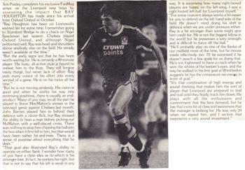 Paisley's opinion on Ray Houghton