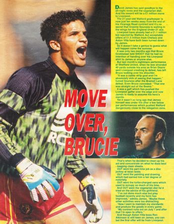 Move over, Brucie! says David James - June 1992