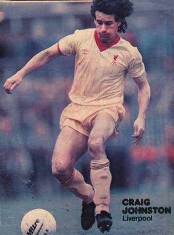 Poster of Johnston in the yellow kit