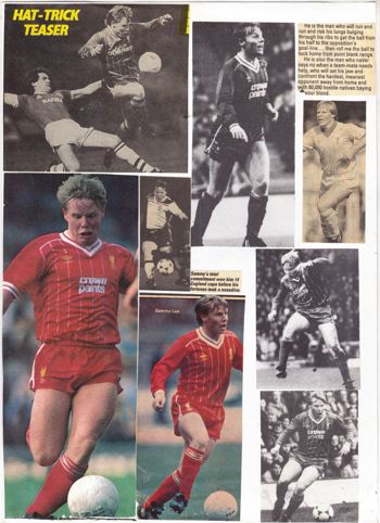 Page from Arnie's scrapbook (editor of LFChistory.net)