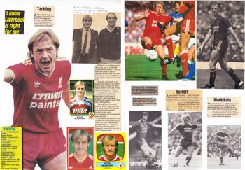 Pages from Arnie's scrapbook (editor of LFChistory.net)