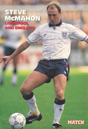 Match poster of England's Steve McMahon