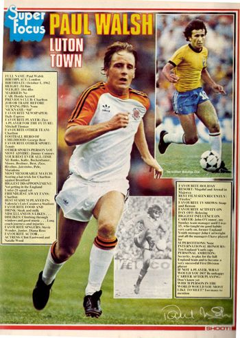 Focus on Luton Town's Paul Walsh