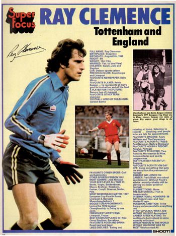 Super Focus on Tottenham's and England's Ray Clemence