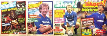 Graeme Souness on the cover of Shoot! 1985-1987