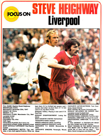 Steve Heighway in Focus