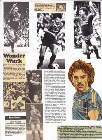 Page from Arnie's scrapbook (editor of LFChistory.net)