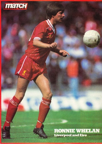 Match poster of Ronnie Whelan from early 80s