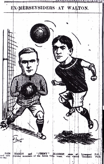 Ex-Merseysiders at Walton on 24 January 1914.