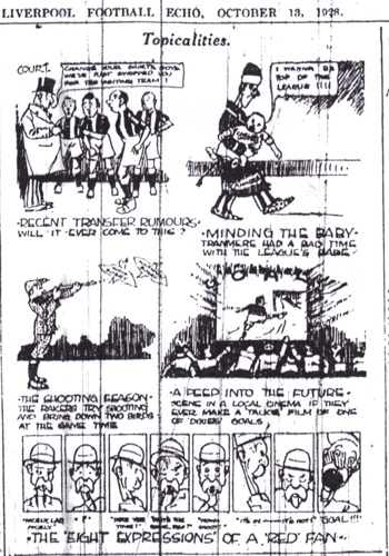 Sketch from Liverpool Echo - expressions of a Reds fan