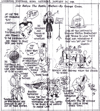 Sketch from Liverpool Echo - Just before the battle