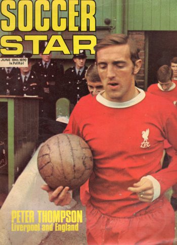 Thompson on the cover of Soccerstar - 19 June 1970