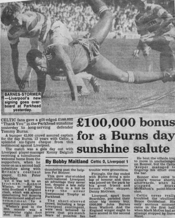 £100.000 Bonus For Burns