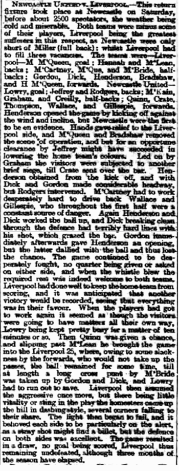 Liverpool Mercury report