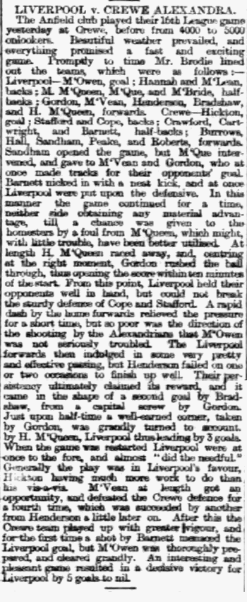 Liverpool Mercury report