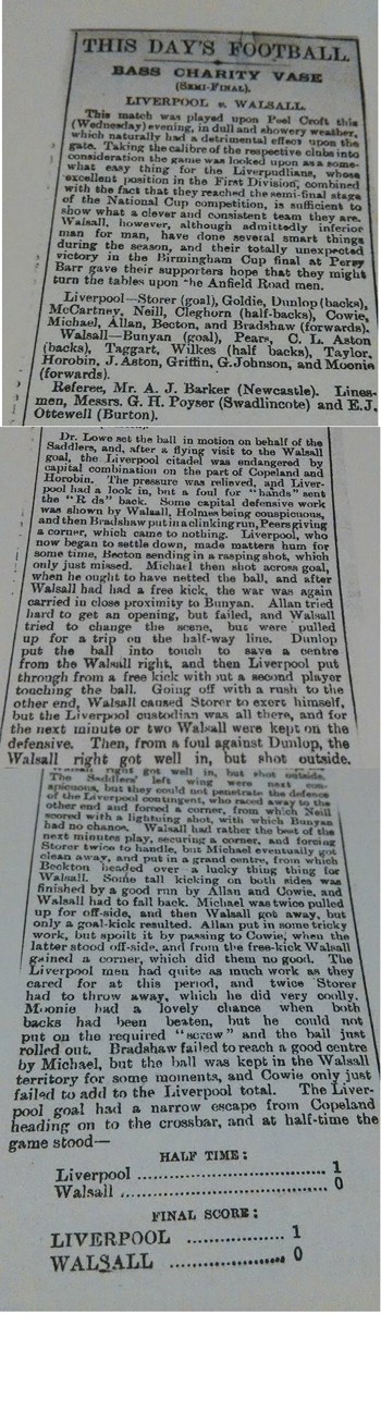 Match report from Burton Chronicle