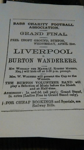 Advert from Burton Chronicle